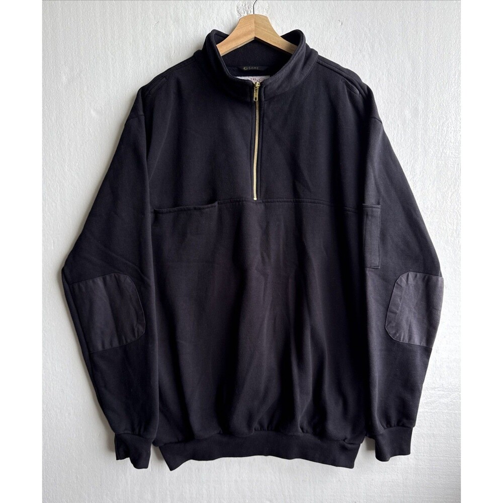 Game Workwear 1/4 Zip Pullover Sweatshirt FD EMT Men's Black TXL Elbow Pad